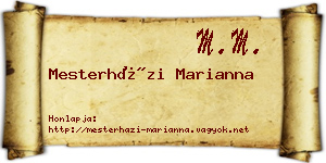 Mesterházi Marianna névjegykártya